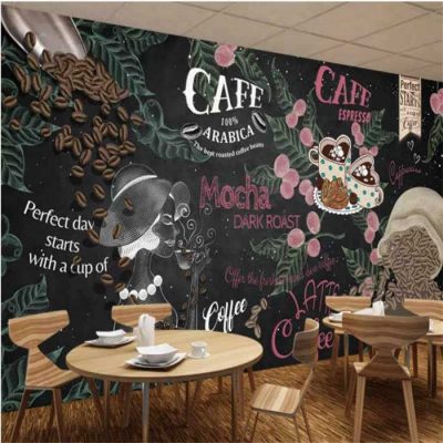 Tranh vẽ tường quán cafe