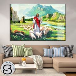 Tranh Chúa Jesus Bên Đàn Cừu