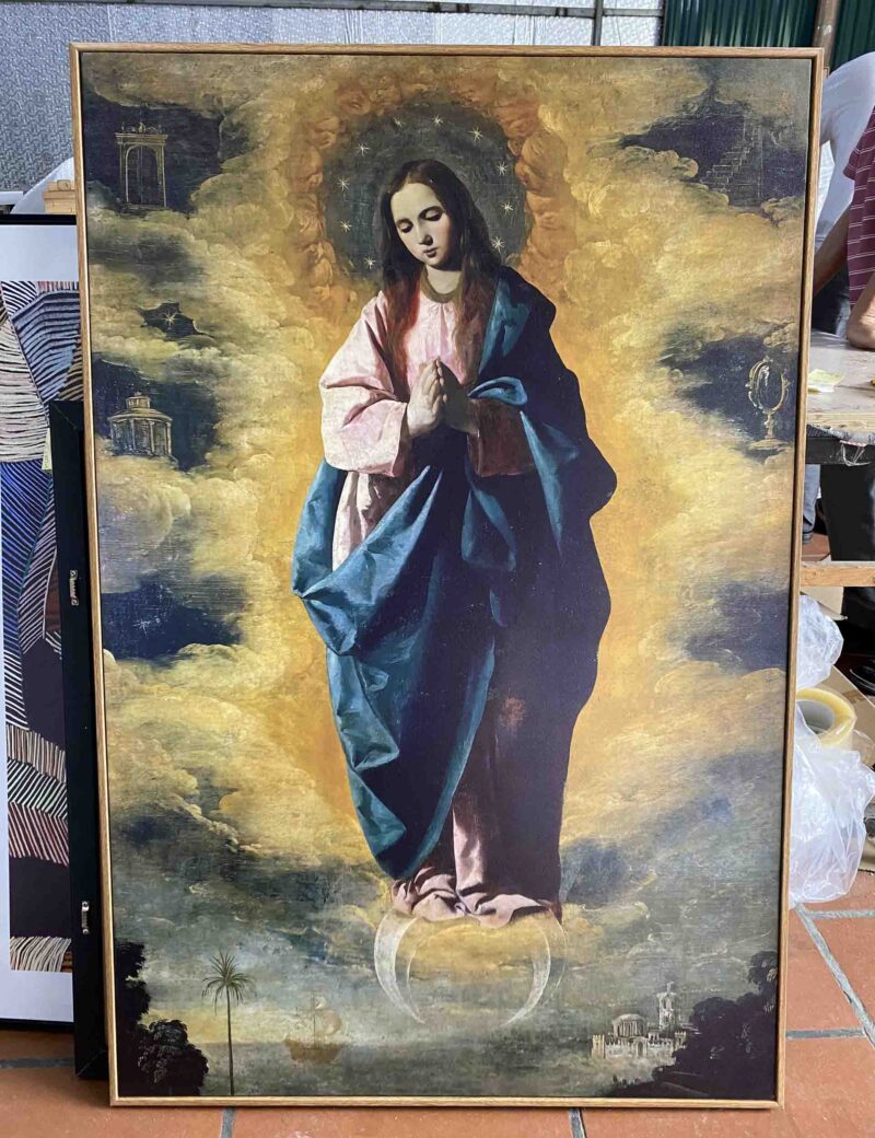 Tranh Đức Mẹ Trên Cao Canvas