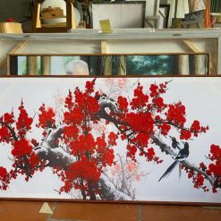 Tranh Hoa Đào Treo Tường 23 canvas