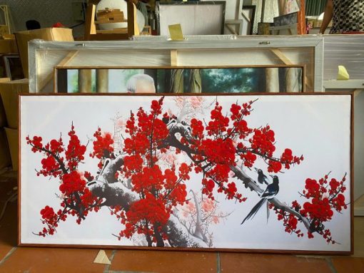 Tranh Hoa Đào Treo Tường 23 canvas