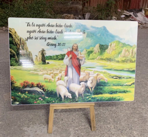 Tranh tráng gương Chúa Jesus Bên Đàn Cừu