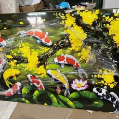 Tranh Treo Tường Cửu Ngư Quần Hội 01