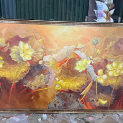 Tranh Hoa Sen Treo Tường 120 Canvas