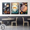 Tranh Tách Coffee Và Đồng Hồ