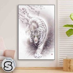 Tranh Bạch Hổ Hạ Sơn