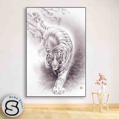 Tranh Bạch Hổ Hạ Sơn