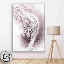 Tranh Bạch Hổ Hạ Sơn