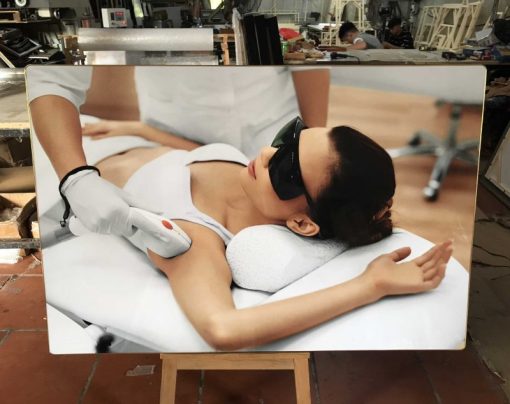 Tranh Spa Triệt Lông Công Nghệ Cao Tráng Gương